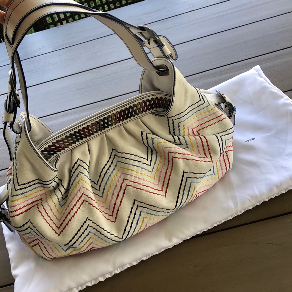 Fendi doctors borsa bag multi color stitching